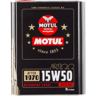 Motul Classic 2100 SAE 15W-50 2 Liter 104512 Motul Classic 2100 SAE 15W-50 2 Liter 104512