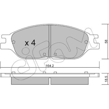 CIFAM Bremsbelagsatz, Scheibenbremse 822-682-0 CIFAM Bremsbelagsatz, Scheibenbremse 822-682-0