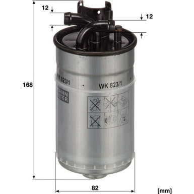MANN-FILTER Kraftstofffilter WK823/1