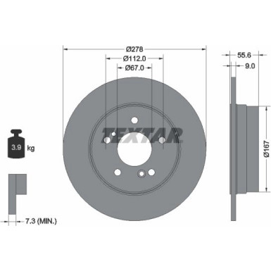 Bremsscheibe Db T. W202/203/W210/W124 PRO 92032703