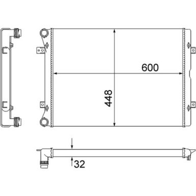 Kühler, Motorkühlung BEHR CR 2038 000S