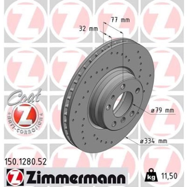 11 481 034 Sport Bremsscheibe VA Sport 150.1280.52 11 481 034 Sport Bremsscheibe VA Sport 150.1280.52
