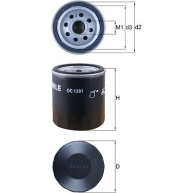MAHLE Ölfilter OC 1291 MAHLE Ölfilter OC 1291