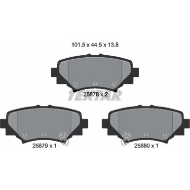 Bremsbelagsatz Mazda T. 3 1.5-2.2D 13 2587801 Bremsbelagsatz Mazda T. 3 1.5-2.2D 13 2587801