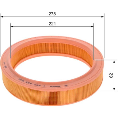 Luftfilter 1457433540 Luftfilter 1457433540