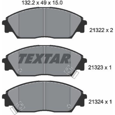 Bremsbelagsatz Honda P. Civic -92/Crx -92 2132201 Bremsbelagsatz Honda P. Civic -92/Crx -92 2132201