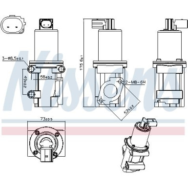 NISSENS AGR-Ventil 98306 NISSENS AGR-Ventil 98306