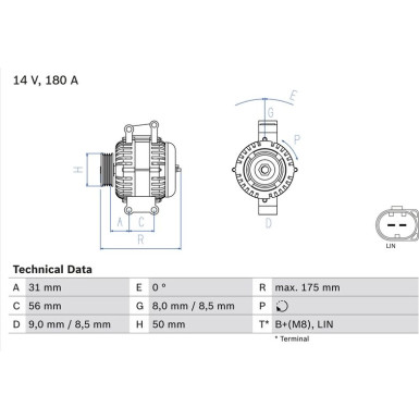 Lichtmaschine 0 986 048 450 Lichtmaschine 0 986 048 450