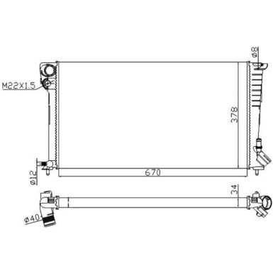 Kühler, Motorkühlung 509510A