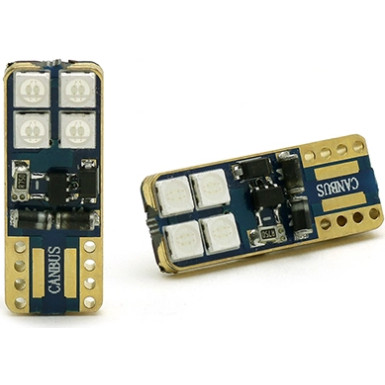LED Glassockel W5W 8x 3030 SMD Grün T10 Canbus LED Glassockel W5W 8x 3030 SMD Grün T10 Canbus