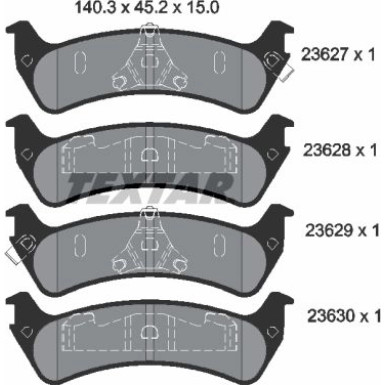 Bremsbelagsatz Ford T. Explorer 4.0-5.0 4Wd 94-01 Mit Sensor 2362701 Bremsbelagsatz Ford T. Explorer 4.0-5.0 4Wd 94-01 Mit Sensor 2362701