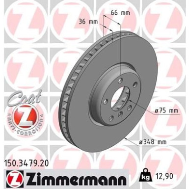 11 481 075 Bremsscheibe VA re BMW F01,F02,F07,F10,F11 09 Coat Z 150.3479.20 11 481 075 Bremsscheibe VA re BMW F01,F02,F07,F10,F11 09 Coat Z 150.3479.20