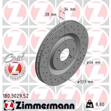 Bremsscheibe VA Sport 180.3029.52 Bremsscheibe VA Sport 180.3029.52
