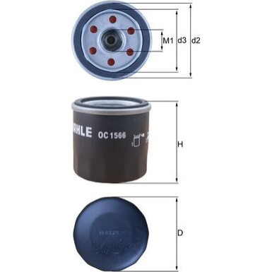 MAHLE Ölfilter OC 1566 MAHLE Ölfilter OC 1566