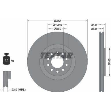 Bremsscheibe Vw P. Bora/Golf/Polo 1.8-2.3 99-10 92098505 Bremsscheibe Vw P. Bora/Golf/Polo 1.8-2.3 99-10 92098505