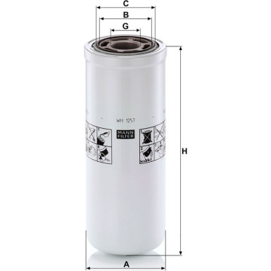 Mann & Hummel Hydraulikfilter Industrie WH 1257 Mann & Hummel Hydraulikfilter Industrie WH 1257