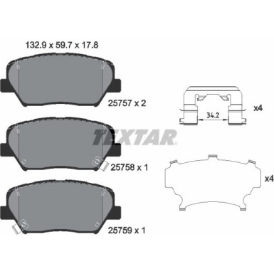 Bremsbelagsatz Kia P. Cerens 13 2575701