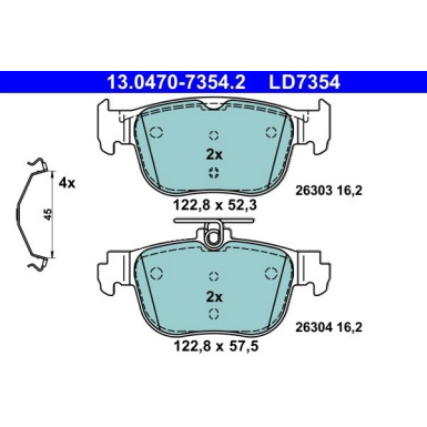 Bremsbelagsatz, Scheibenbremse 13.0470-7354.2 Bremsbelagsatz, Scheibenbremse 13.0470-7354.2