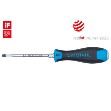 SW-Stahl Schraubendreher, Schlitz, 4,5mm schlagfest, 100mm 32794SB