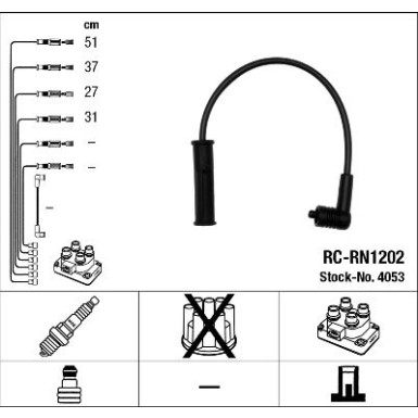RC-RN1202 NGK - Zündkabelsatz DACIA Logan Express 09 4053