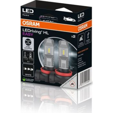 OSRAM LEDriving® HL EASY H8/H11/H16 12V 8,2W PGJ19-1/2/3 6000K NO ECE 2 Stück OS 64211DWESY-2HB