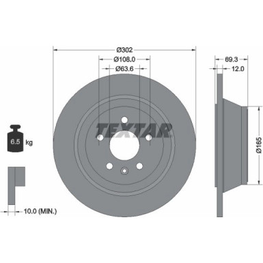 Bremsscheibe Volvo T. S80 Ii, V70 Iii, Xc70 Ii 1.6D-4.4 03/06 92168403 Bremsscheibe Volvo T. S80 Ii, V70 Iii, Xc70 Ii 1.6D-4.4 03/06 92168403