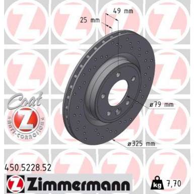 ZIMMERMANN Bremsscheibe 450.5228.52