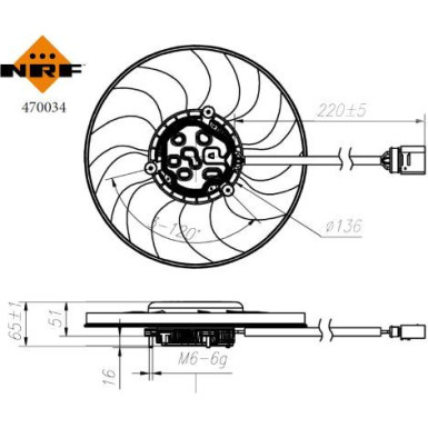 NRF Lüfter, Motorkühlung 470034 NRF Lüfter, Motorkühlung 470034