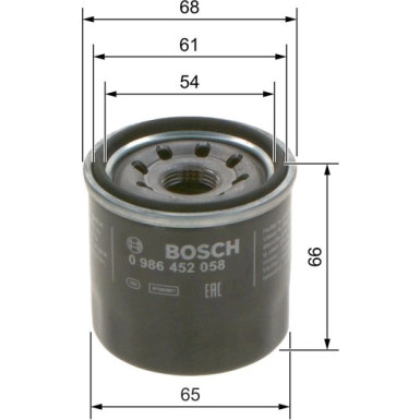 Ölfilter 0 986 452 058 Ölfilter 0 986 452 058