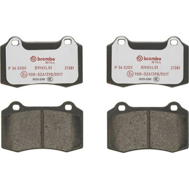 BREMBO Bremsklötze Xtra VA/ HA P 36 020X