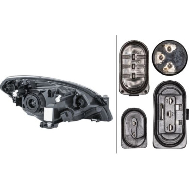 Scheinwerfer L H4 +MOT+TGFL SCHW/CHR HELLA PQ SKODA CITIGO 10,11-4,17 5805,542,1