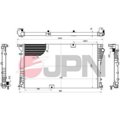 JPN Kühler, Motorkühlung 60C9046-JPN JPN Kühler, Motorkühlung 60C9046-JPN
