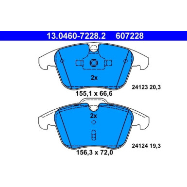 Bremsbelagsatz Ford P. Mondeo/Galaxy/V70/S80 06 13.0460-7228.2