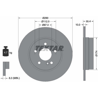 Bremsscheibe Db T. W202/210 PRO 92072703