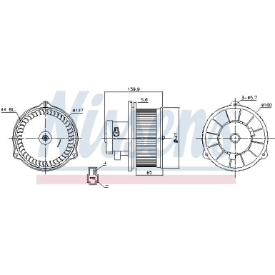 Innenraumgebläse Mazda B-Series 98 87160
