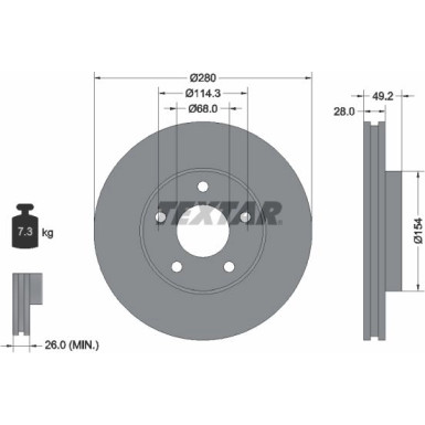 Bremsscheibe Nissan P. Primera 92109403 Bremsscheibe Nissan P. Primera 92109403