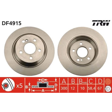 Bremsscheibe Db T. W211/221 05 DF4915 Bremsscheibe Db T. W211/221 05 DF4915