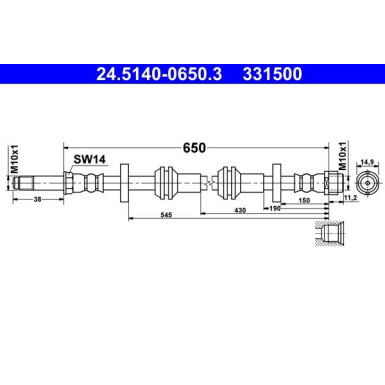 Bremsschlauch 24.5140-0650.3