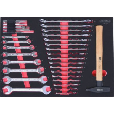 KS TOOLS SCS Schraubenschlüssel- und Hammersatz, metrisch, 31-teilig, Systemeinsatz 1/1 711.3031 KS TOOLS SCS Schraubenschlüssel- und Hammersatz, metrisch, 31-teilig, Systemeinsatz 1/1 711.3031