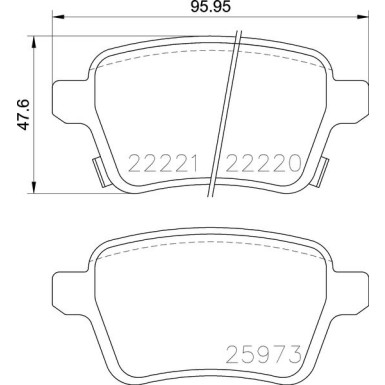 BREMBO Bremsklötze HA OPEL Adam, Corsa E 14 PRIME LINE P 59 086