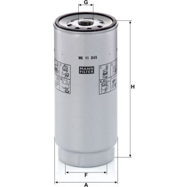 Mann & Hummel Kraftstofffilter LKW FORD Cargo,F-Max WK 11 045 z