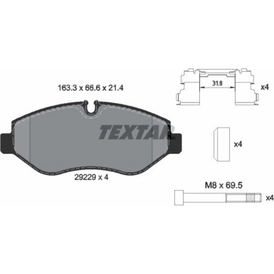 Bremsbelagsatz Iveco P. Daily 06-/11-/14 2922901 Bremsbelagsatz Iveco P. Daily 06-/11-/14 2922901