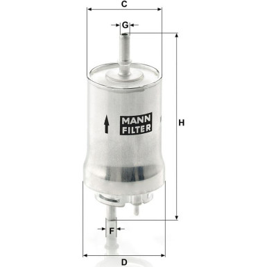 Mann & Hummel Kraftstofffilter PKW AUDI,SEAT,SKODA,VW WK 59 X