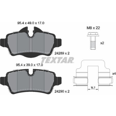 Bremsbelagsatz Mini T. Cooper 07-/10 2428901