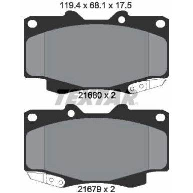 Bremsbelagsatz Toyota P. Hi-Lux 06 2168003 Bremsbelagsatz Toyota P. Hi-Lux 06 2168003