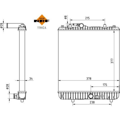 Kühler, Motorkühlung 53862A