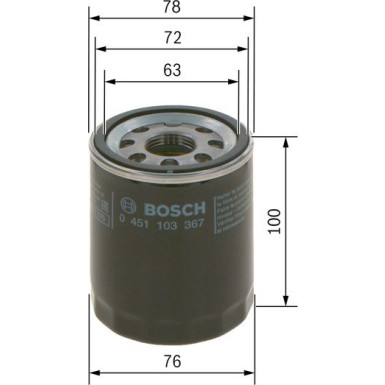 Ölfilter JAGUAR,LAND ROVER 0 451 103 367 Ölfilter JAGUAR,LAND ROVER 0 451 103 367