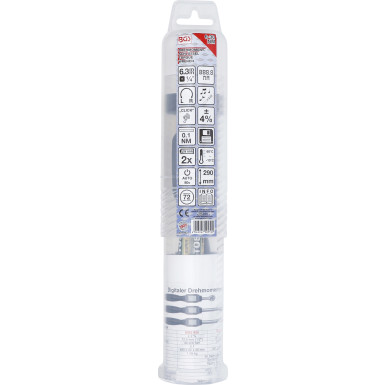 BGS Digitaler Drehmomentschlüssel Abtrieb Außenvierkant 6,3 mm (1/4 ) 6 - 30 Nm 952