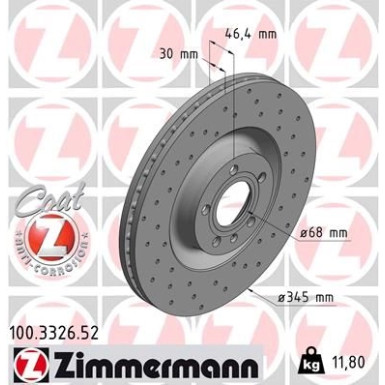 12 481 043 Sport Bremsscheibe VA Sport 100.3326.52 12 481 043 Sport Bremsscheibe VA Sport 100.3326.52