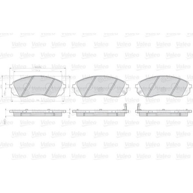 VALEO Bremsbeläge 872597 OPTIPACK for LCV